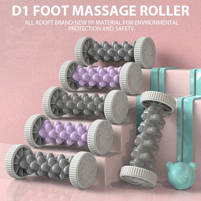 Foot Massager Roller Yoga Massage Plantar Fascia Roller Fitness Muscle Relaxation Rolling Stick Plastic Manual Foot Massager 1pc