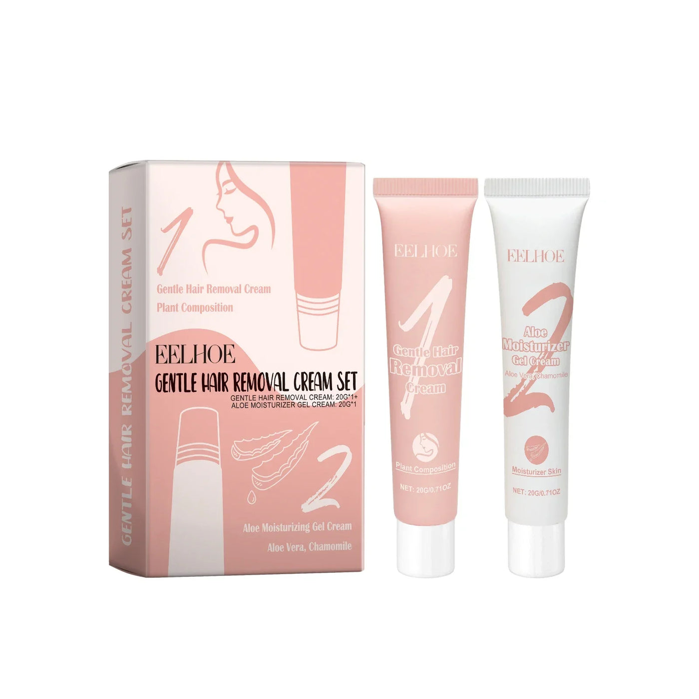 EELHOE Hair Removal Cream for Women Aloe Vera Moisturizing Face Depilation Hair Removal Painless Repair Skin Care Lady Epilator