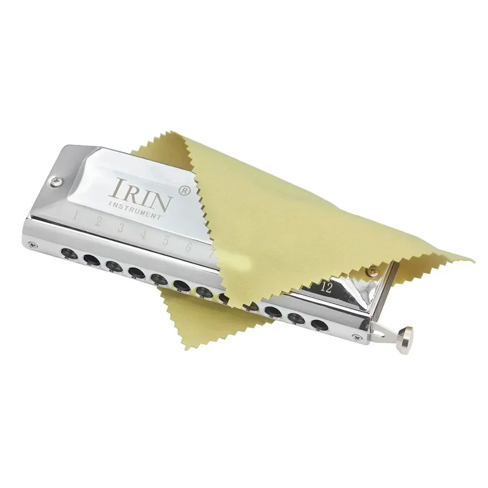 IRIN 12 Hole 48 Tone Harmonica Half Scale Harmonica Tones Semitones Switch Professional Woodwind Music Instrument Accessories