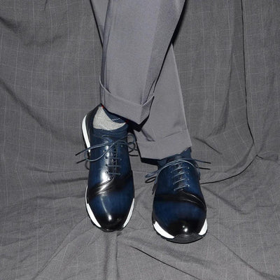 Luxury Brand Design Men's Oxford Shoes Fashion France Style Leather Sneakers Slip-on Casual Business Travel Non-slip Male Shoes