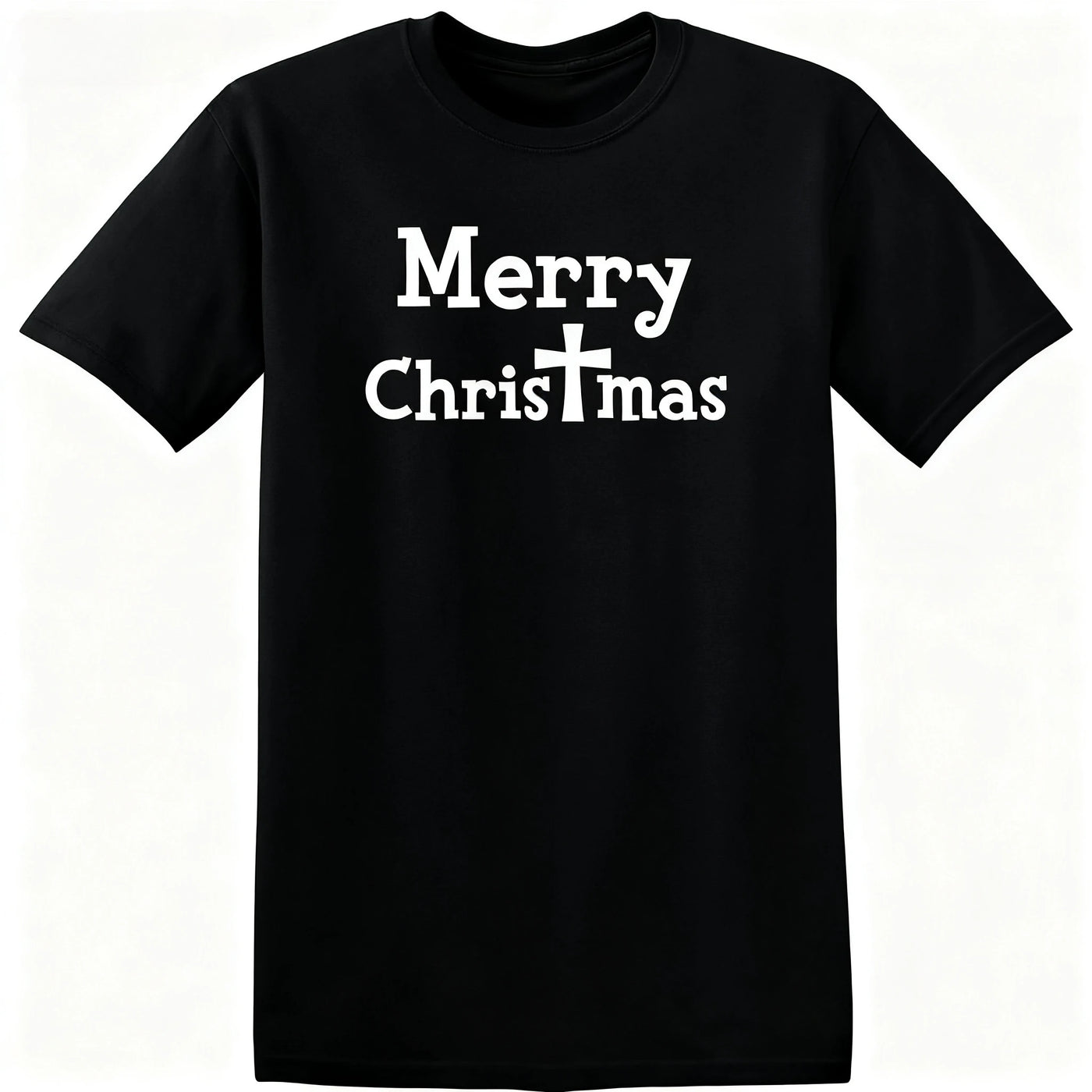 Merry Christmas Christian Festival T-shirt, Festival Gift Both Men and Women Can Wear Fashionable Short-sleeved Shirts