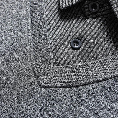 Men's Polo Shirts Spring Autumn Blouse Shirt Fake Two Pieces Pullovers Man Clothing Shirt Collar Business Casual Male T-shirts