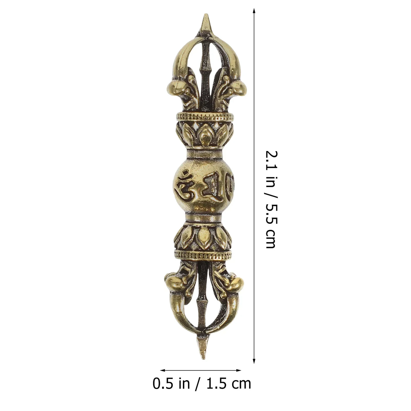 Vajra Pestle Home Decor Buddhism Deck Statue Small Mini Brass Adornments Craft Office