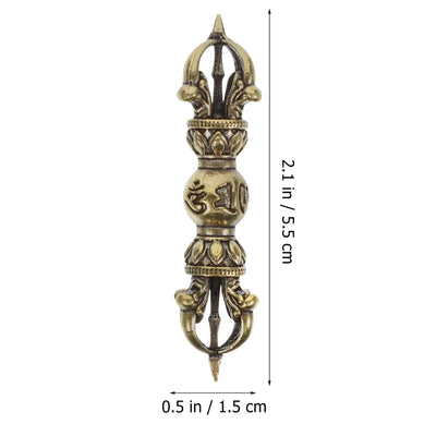 Vajra Pestle Home Decor Buddhism Deck Statue Small Mini Brass Adornments Craft Office