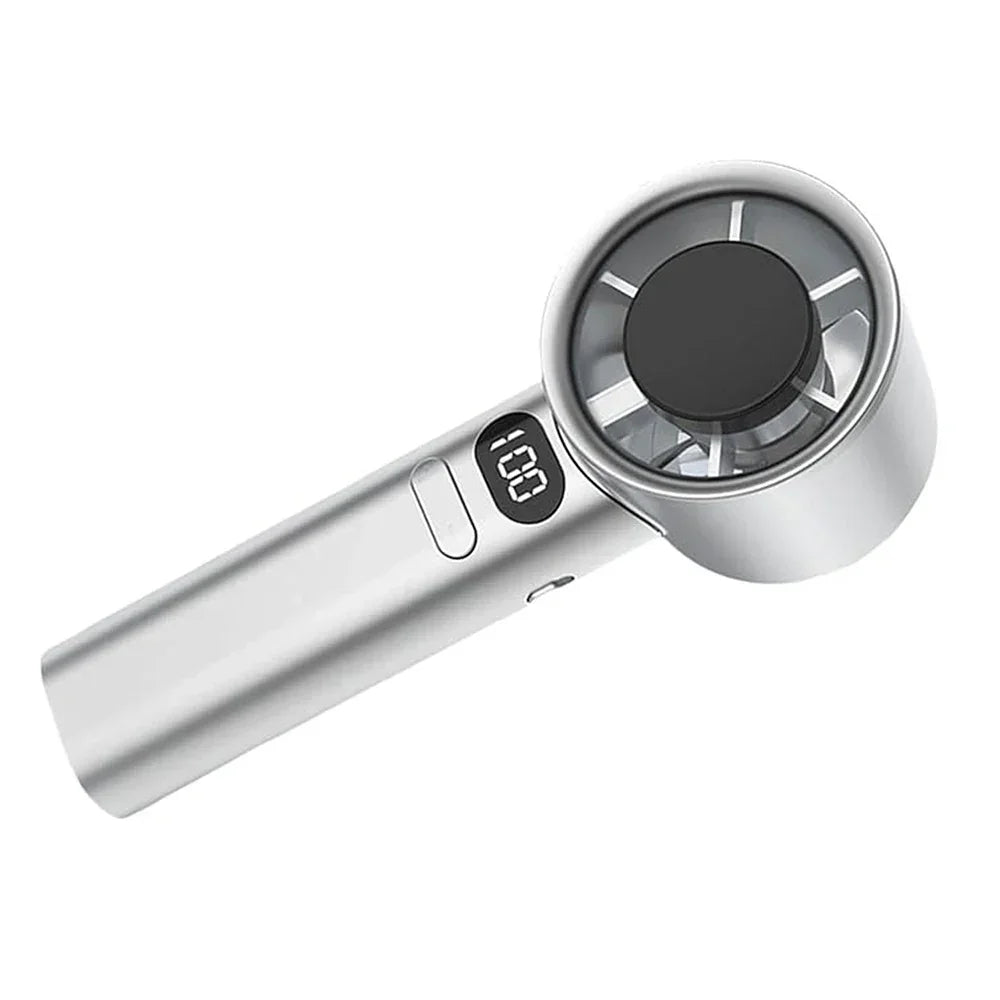 Portable Hand Fan 120 Wind Speeds Mini Bladeless Handheld Fan USB Rechargeable Personal Highspeed Fans Electric Eyelash Fan