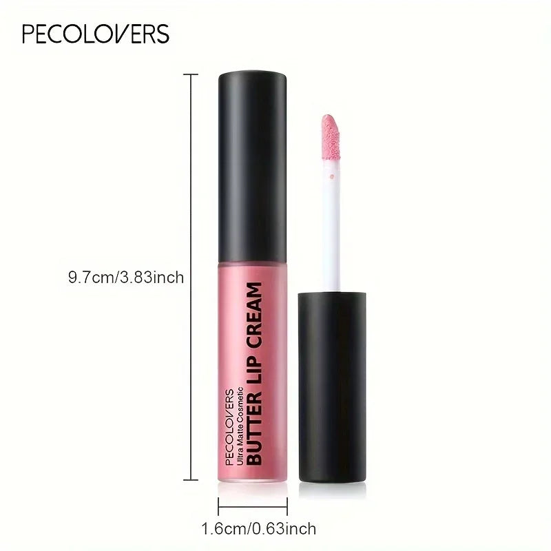 1PC Butter Gloss Non-Sticky Lip Gloss Long Lasting Nude Lip Makeup Hydrating Lip Gloss with Essential Oil Liquid Lipstick