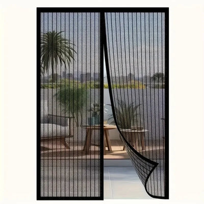 Easy-to-clean magnetic screen door, 36x82 inches - Mosquito-proof, pet-friendly, no manual closing required