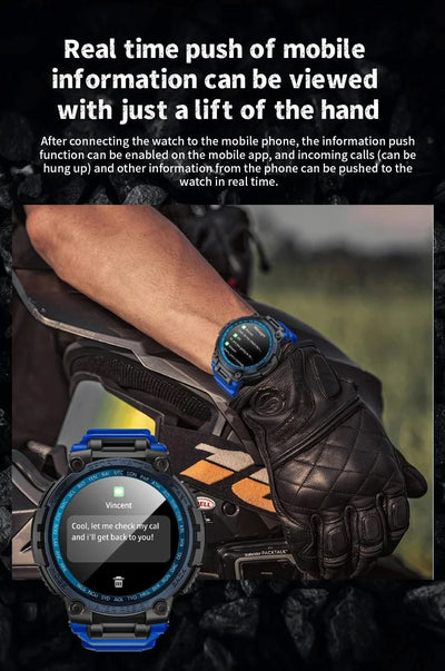 LOKMAT New ATTACK MAX Sport Rugged Smart Watch BT Calls Waterproof Military Smartwatches Heart Rate Monitor Fitness Tracker