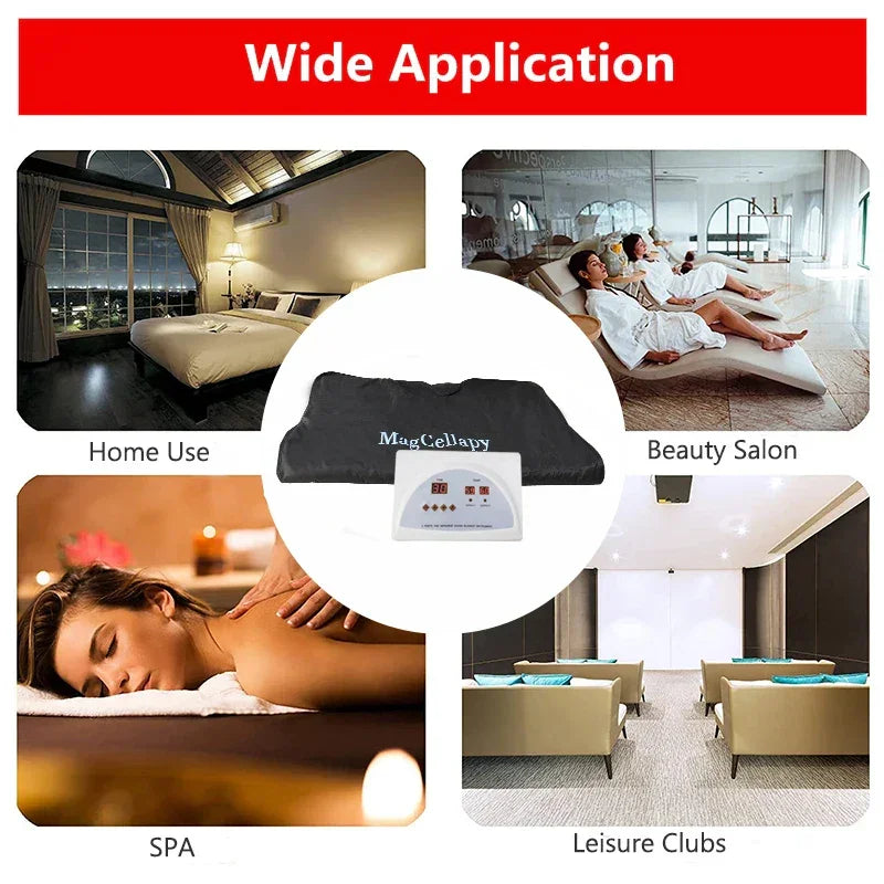 Far Infrared Sauna Blanket Body Sculpting Sauna Bag Professional Detox Therapy Anti-Aging Beauty Machine Fitness Machine Black
