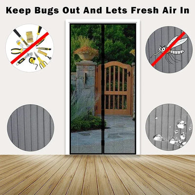Summer Magnetic Screen Door Curtain Anti-Mosquito Net Fly Insect Screen Mesh Automatic Closing Kitchen Curtain Easy Installation