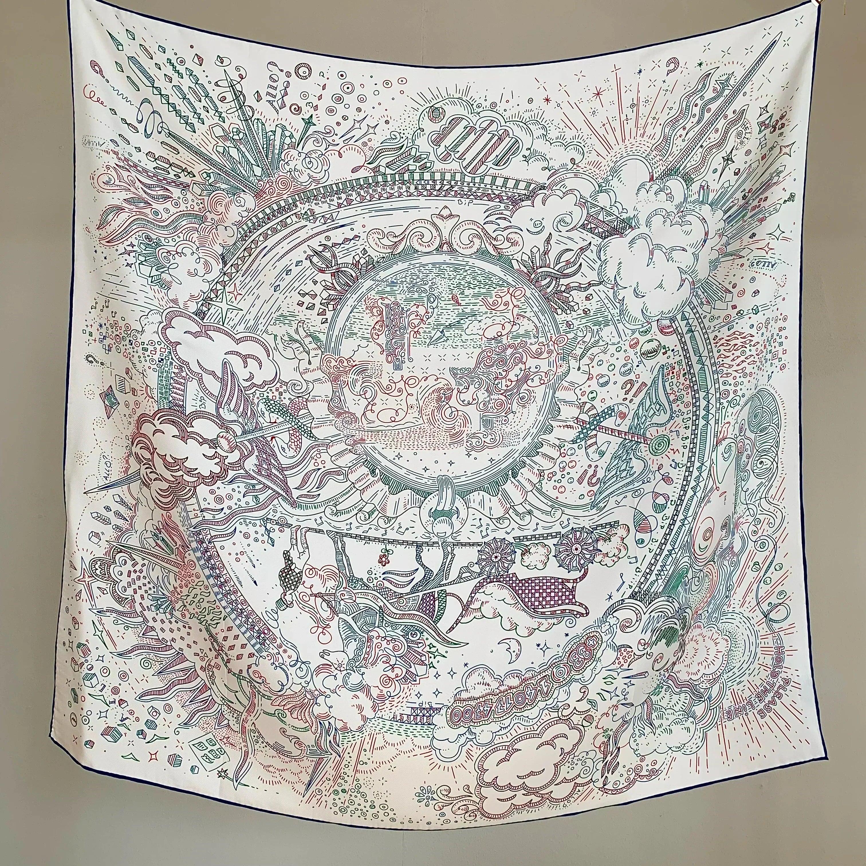 100% real silk scarf shawl large head scarves hijab for hair wrapping 90cm