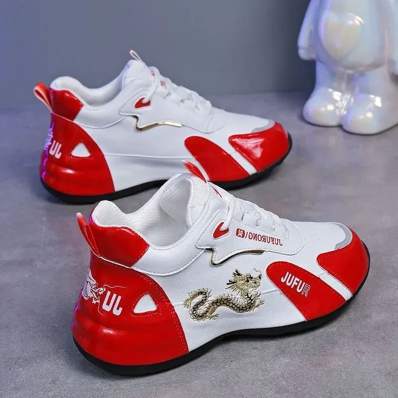 Women Designer Sneakers 2025 Summer Leather Waterproof Casual Sports Shoes Women Lightweight Breathable Non-slip Platform Shoes