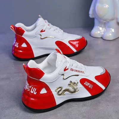 Women Designer Sneakers 2025 Summer Leather Waterproof Casual Sports Shoes Women Lightweight Breathable Non-slip Platform Shoes