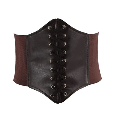 Women's Corset Body Shapewear Sexy Wide Leather Belt Cummerbunds Strap Belts for Women High Waist Slimming Corsets and Bustiers