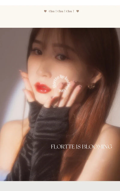 FLORTTE Beauty Lip Lasting Tint First Kiss Series Water Glossy Nice To Meet Chu Blooming Liquid Lipstick Makeup Women Cosmetics