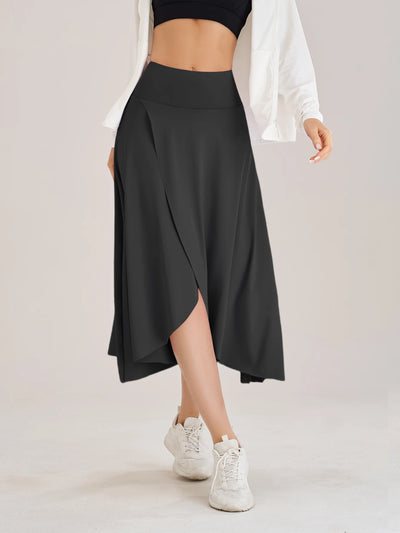 Summer Women Golf Tennis Dance Fitness Long Skirts Quick Drying Solid Female Lining High Waist Long Skirts Shorts