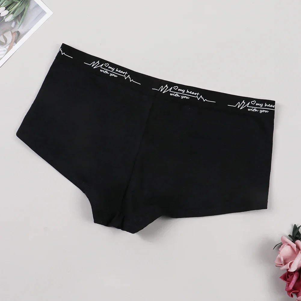 Ladies Solid color boxers Briefs Comfortable Female Underwear Sporty Style Casual Sexy Panties for Women S-XL