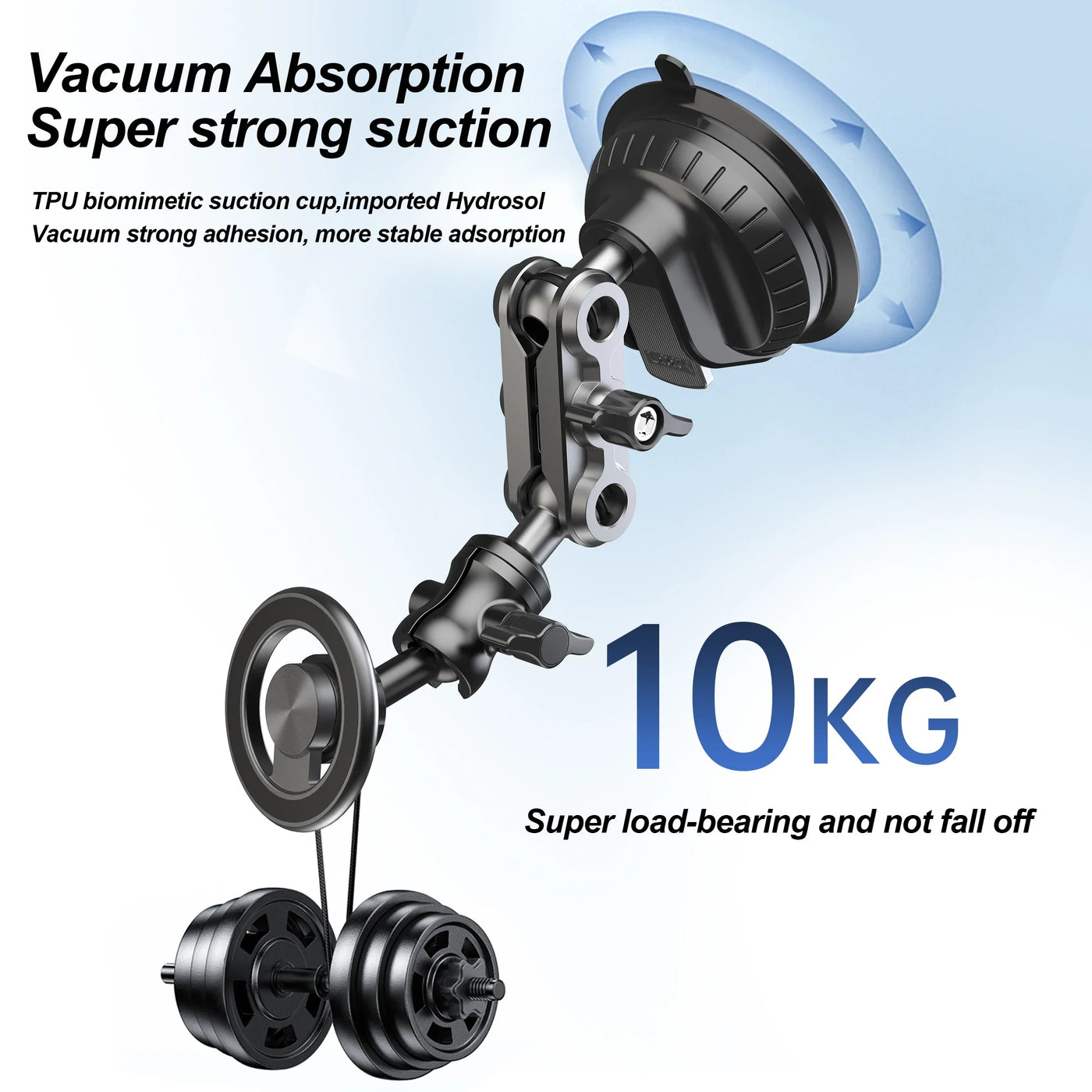 Magsafe Car Phone Mount Video Recording Universal Magic Arm Suction Magnetic Car Phone Holder Mount s Vlog ShootingColor