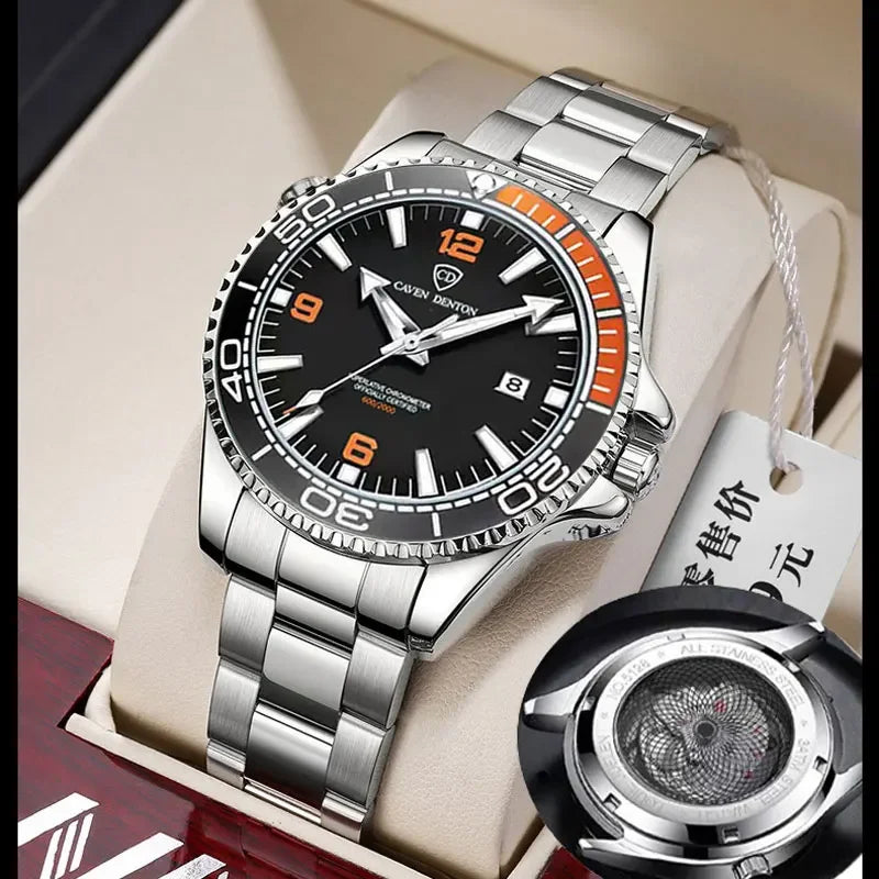 2025 New Top Brand Design Men's Watches Luxury Fashion Multifunctional Dial Quartz Watches Steel Strap Waterproof Men's Watches