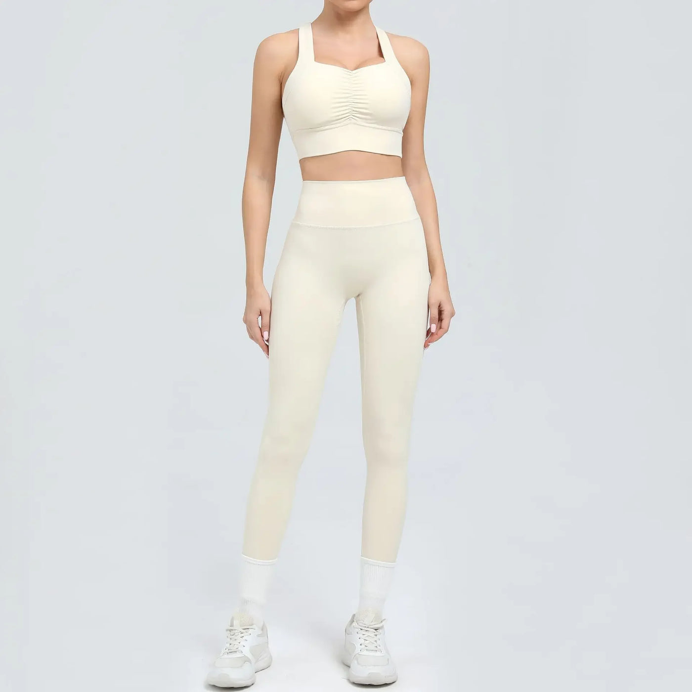 Yoga Set 2PCS Women Tracksuit Workout Outfit Sportswear Gym Clothing High Waist Leggings Fitness Bra Sports Suits Athletic Wear