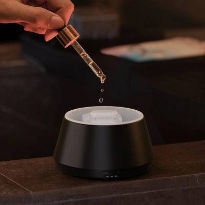 Essential Oil Diffuser Modern Style Aromatherapy Aroma Diffusers with Candle Light Fragrance Ultrasonic Cool Mist Humidifier