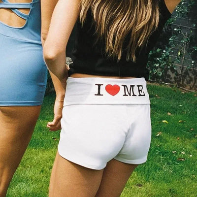 90s Summer I Love Me Shorts Women Biker Short High Waist Seamless Sports Running Cycling Shorts Fitness Short Legging