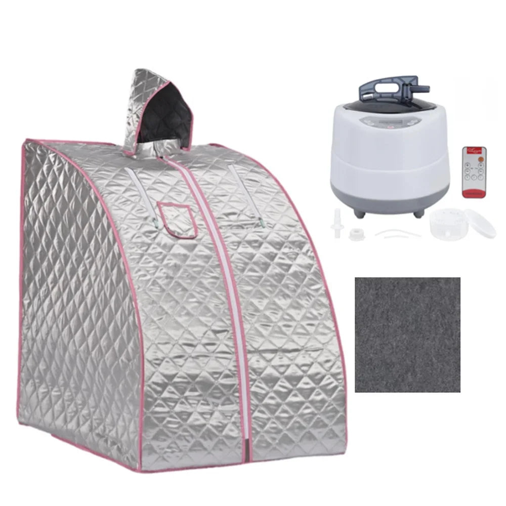 Portable Steam Sauna Beneficial Skin 2.0L Steamer Pot 1000W Slimming Bath SPA Strong Stainless Steel Bracket Sauna Room