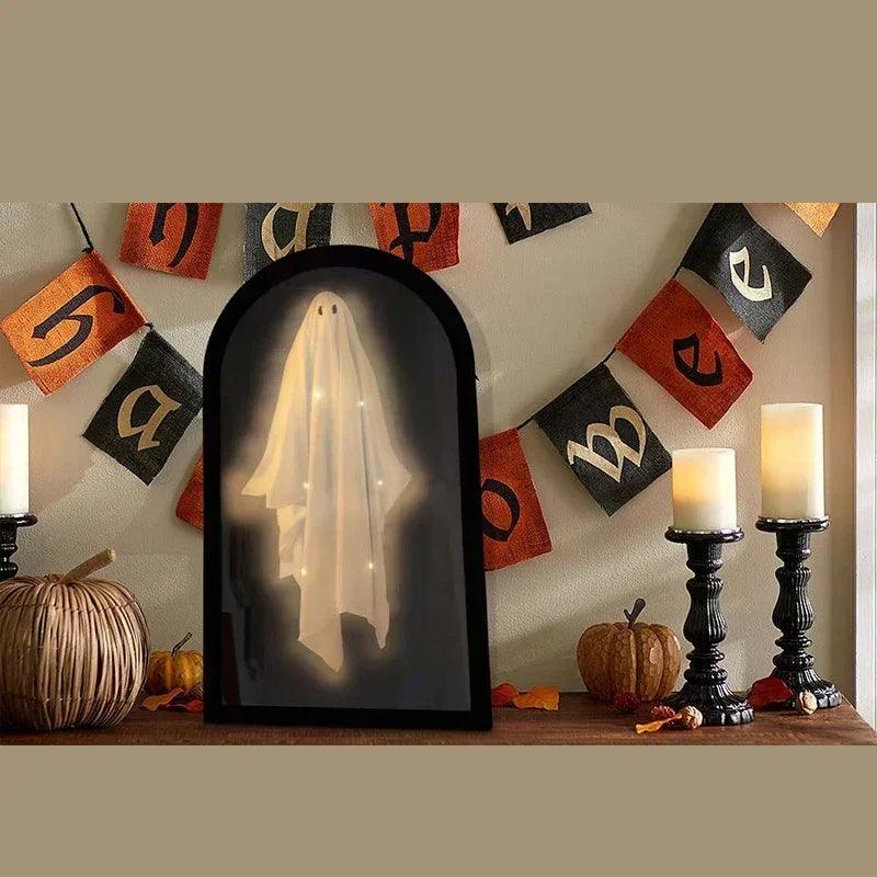 Halloween decorations gothic ghost holographic mirror novel mysterious home ornament party decor items interior