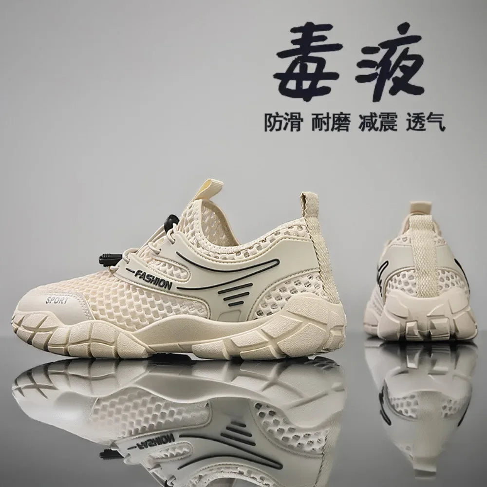 Breathable Mesh Running Shoes Men Summer Lightweight Athletic Sneakers for Hiking Walking Casual Comfortable Sportswear Durable
