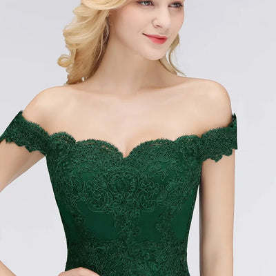 BABYONLINE Mermaid Evening Maxi Dresses For Women Elegant Lace Off-Shoulder Formal Prom Party Gowns 2024 Vestidos Robe Soiree