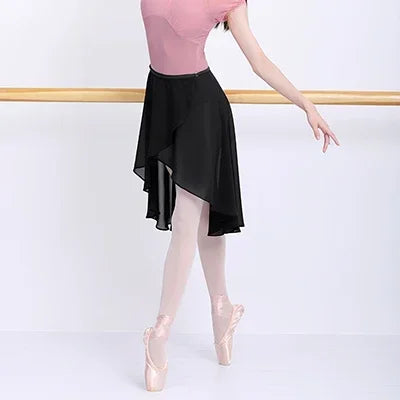 Dance Skirts For Women Chiffon Ballet Skirts Tulle Skirt Black Swimwear Cover Up  Dance Costumes Girls Adult Training Skirts