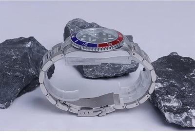 2025Advanced men's watches high-end products green water ghost quartz watches steel band waterproof luminous watches