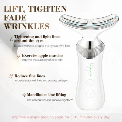 Neck EMS Photon Therapy Beauty Facial Lift Machine Facial Massager Firming Double Chin Anti Wrinkle Neck Lifting Beauty Device