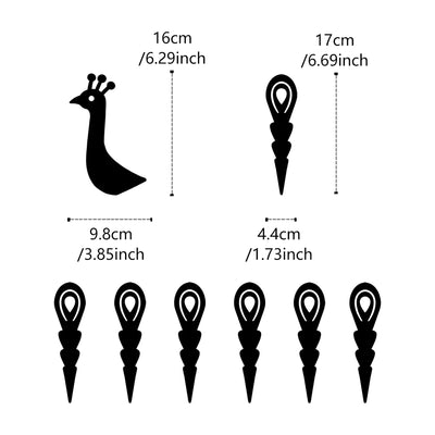 8pcs Thanksgiving Decoration Turkey Silhouette Accessories, DIY Decoration, Outdoor Garden Thanksgiving Scene Decoration Accesso