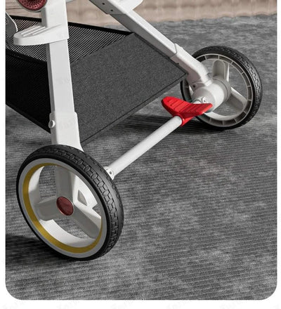 Baby stroller 0 to 3 years High view Shock absorption four wheels stroller folding Can sit or lie down lightweight baby stroller