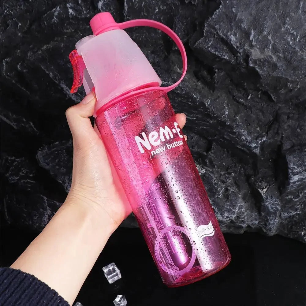 Creative With Straw Water Bottle Spray Drinkware Drink Spray Cup Portable 600ML Spray Water Bottle Travel