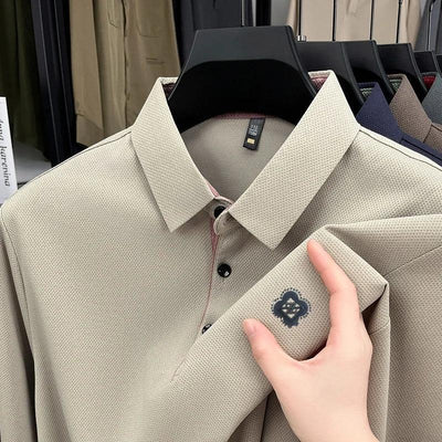 Designer Brand Men's Polo Shirt Lapel T-Shirt Autumn New Exquisite Letter Print Long Sleeve Fashion Casual Business Menswear Top