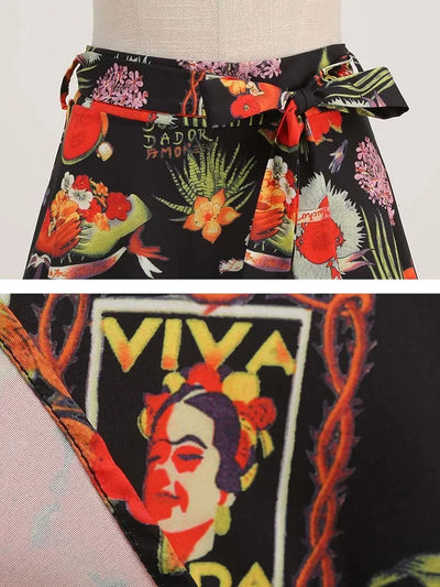 Summer Casual Women Midi Skirt Polka Dot High Waist Retro Vintage 50s Pleated Party Skirts