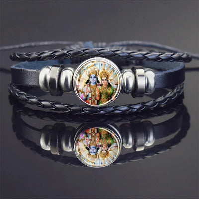 Hinduism God Bracelets Ganesha Vishnu Shiva Amulet Bracelet for Men Women Goddess of Kashmi Wealth Bangle India Buddhism Jewelry