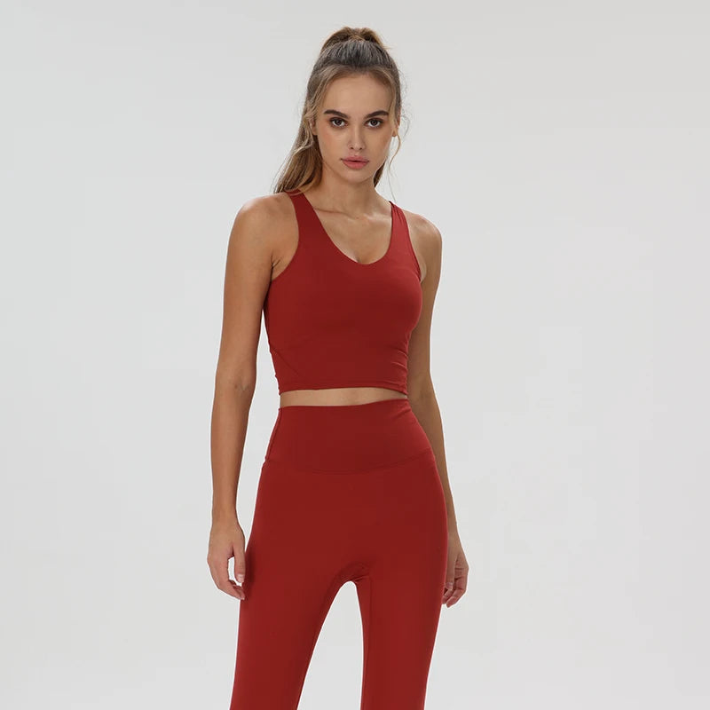 Women's Seamless U Neck Crop Top