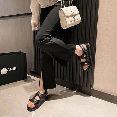 High Quality Platform Sandals Women Wide Strap Platform Open Toe Sandals for Women Female Flat Sandal Summer Ladies Shoes