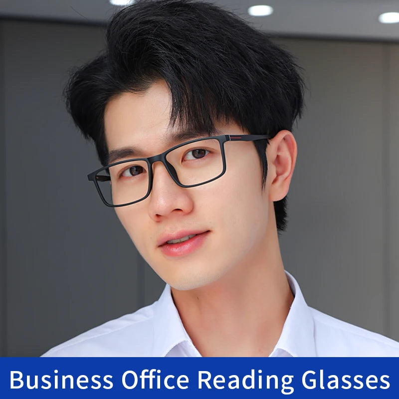 Blue Light Blocking Computer Readers Stylish Durable TR90 Thin Frame Fit Medium To Big Face for Men Women