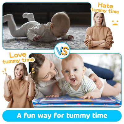 Inflatable Tummy Time Baby Play Mat Infants Water Cushion Early Education Interactive Baby Toys For Toddlers Sensory Development
