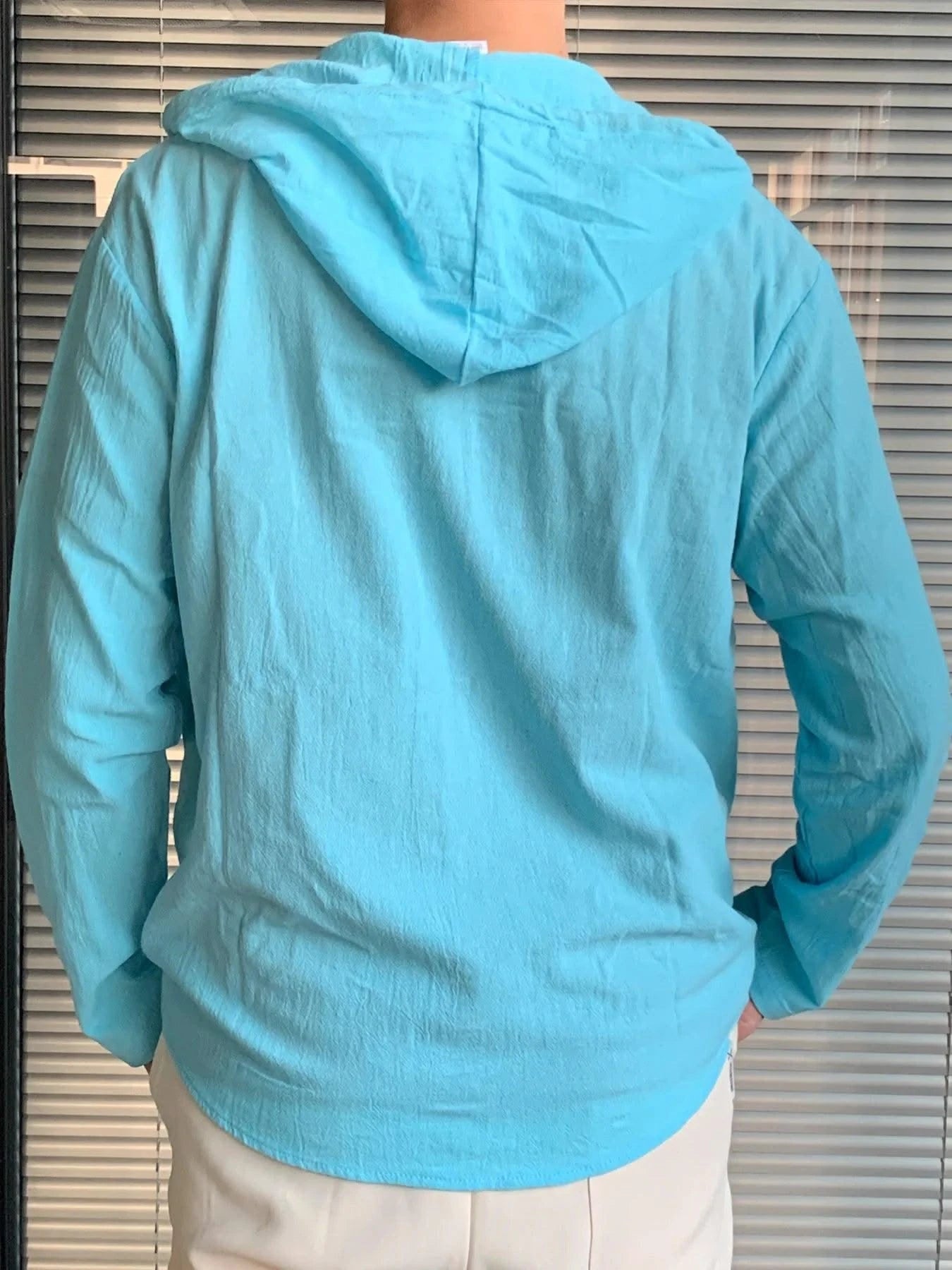 Men's Linen Shirt Solid Streetwear