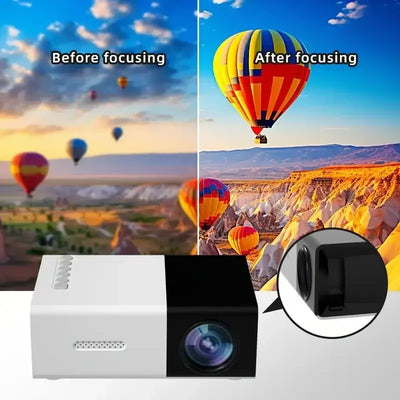 Hd 1080P Portable Smart Projector - Ideal for home theater and outdoor use, compatible with mobile phones perfect for parties