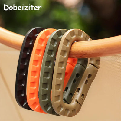 Carabiner D-Shape Ultra Light Mountaineering Bag Keychain Outdoor Tactical Gear Hiking Camping Climbing Accessories