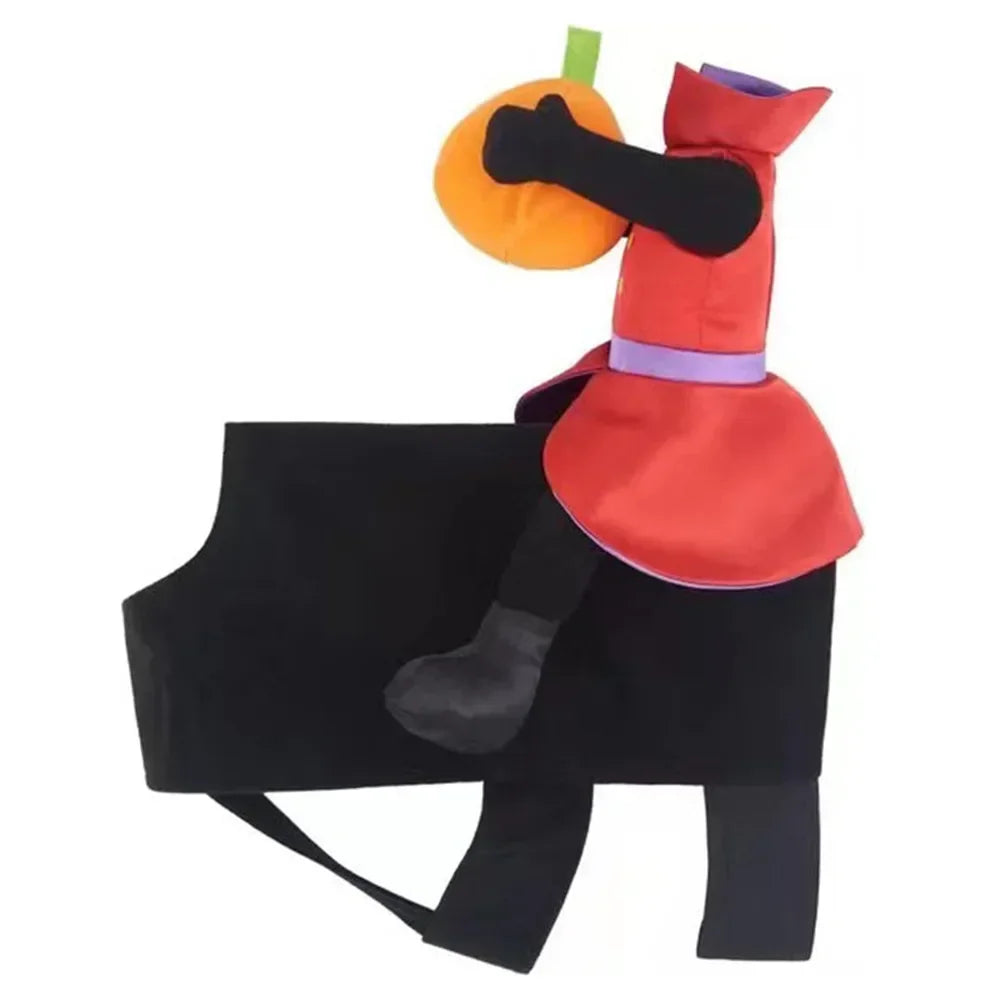 Pet Halloween Costume Dog Plush Halloween Horse Riding Pet Cloth Santa Claus Riding Outfit Hall Gift for Small To Large Dog/cat