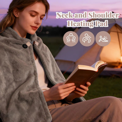 USB Electric Heated Blanket 3Heating Levels Fleece Heated Blanket Portable Body Warmer Blanket Quickly Heated Cape Pad forOffice