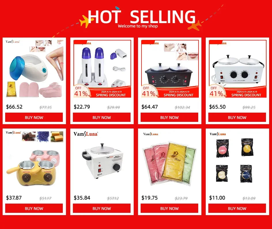 3 Pieces Women Epilators For Hair Removal Depilatory Roll on Wax Heater Roller Waxing Warmer Machine With or Without 3 Wax