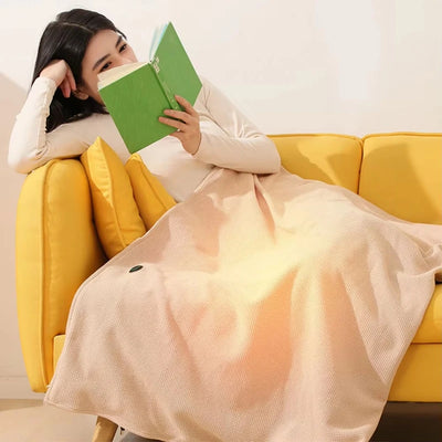 USB Electric Heated Blanket for Home & Office, Wearable Heating Blanket Washable Adjustable 3 Levels Temperature Warm Blankets